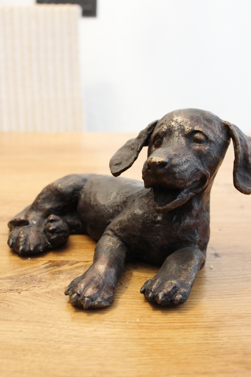 Bronzeskulptur Labrador / verkauft